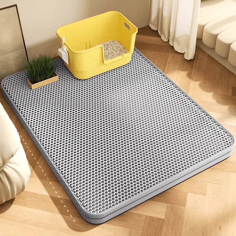 Extra Large Cat Litter Mat Heavy Duty Waterproof 2 Layer Non Slip Washable Pet Floor Protector Litter Box Sand Stopper - Image 1